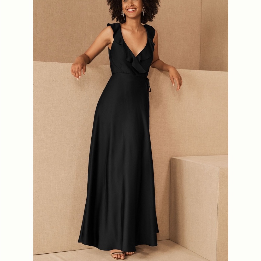 Anthropologie Tansy Satin Charmeuse Maxi Dress